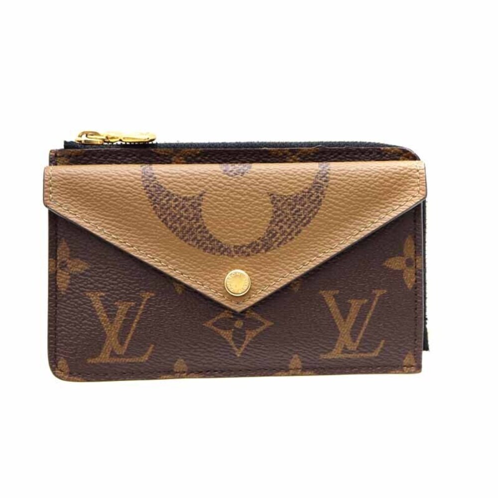 Louis Vuitton Portecarte Rect Verso Monogram Reverse Canvas Leather Brown